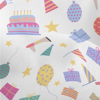 Birthday Cake Gift Balloon Fla Lightweight Performance Linen