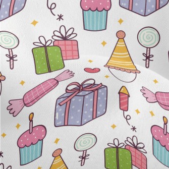 Party Hat Gift Cake Candy Lightweight Performance Linen