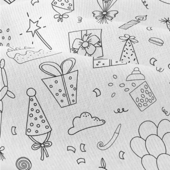 Simple Birthday Cake Gift Patt Modern Jersey