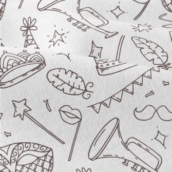 Doodle Carnival Masks And Musi Modern Jersey