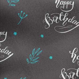 Simple Birthday English And Gr Jersey Backed Fleece