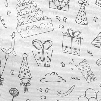 Simple Birthday Cake Gift Patt Pongee