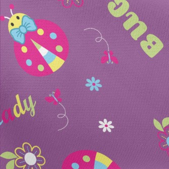 Colorful Ladybug Flowers Pongee