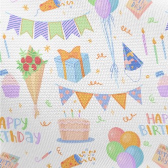 Colorful Birthday Balloon Cake Pongee