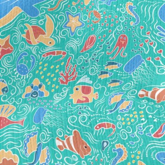 Doodle Various Marine Life Stretch Jersey