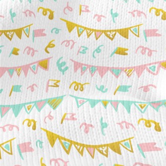 Cute Hand Drawn Colorful Banne Stretch Jersey