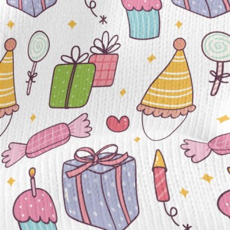 Party Hat Gift Cake Candy Stretch Jersey