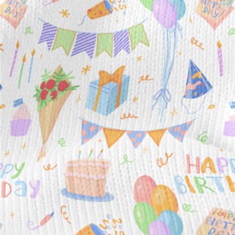 Colorful Birthday Balloon Cake Stretch Jersey