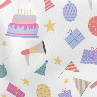 Birthday Cake Gift Balloon Fla Lightweight Cotton Poplin