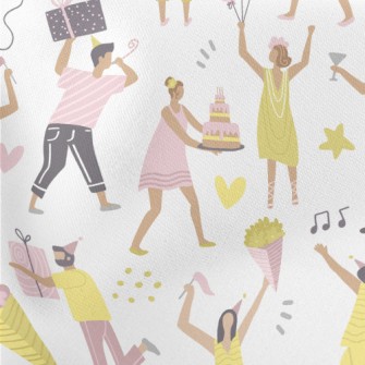 Young People Holding A Birthda Lightweight Cotton Poplin