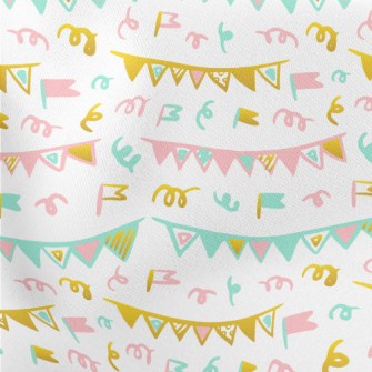 Cute Hand Drawn Colorful Banne Lightweight Cotton Poplin