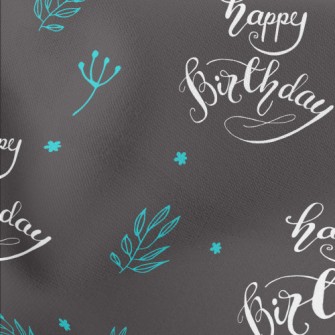 Simple Birthday English And Gr Lightweight Cotton Poplin