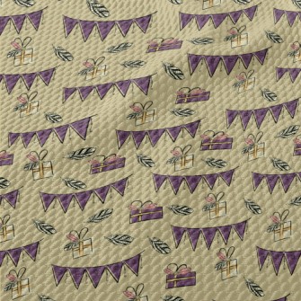 Hand Drawn Textured Birthday G Birdseye Piqué