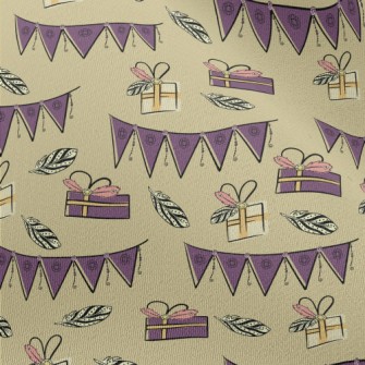 Hand Drawn Textured Birthday G Chiffon