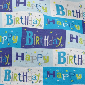 Happy Birthday Cartoon Chiffon