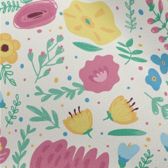 Hand Drawn Doodle Colorful Flo Chiffon