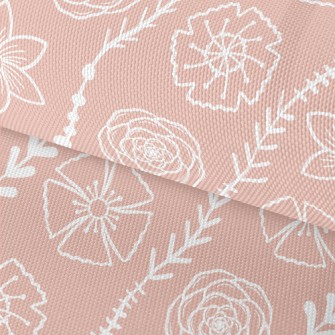 Delicate Line Flowers Waterproof Oxford