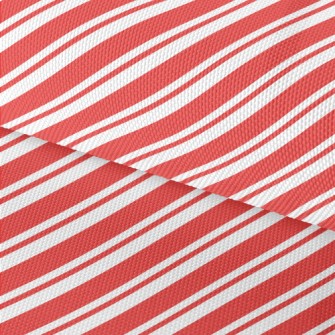Red Christmas Stripes Waterproof Oxford