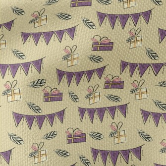 Hand Drawn Textured Birthday G Waterproof Canvas