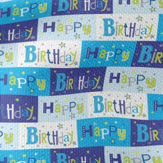 Happy Birthday Cartoon Waterproof Canvas
