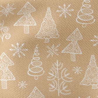 Detailed Christmas Tree And Sn Waterproof Canvas