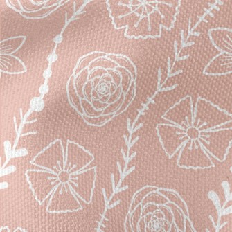 Delicate Line Flowers Waterproof Canvas