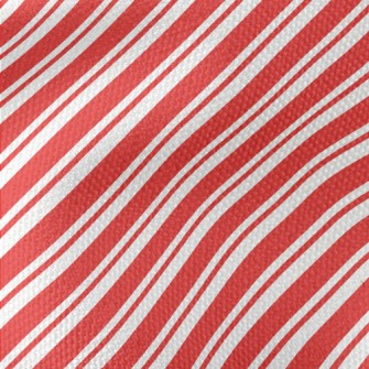 Red Christmas Stripes Waterproof Canvas