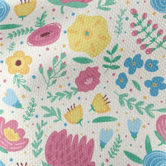 Hand Drawn Doodle Colorful Flo Waterproof Canvas