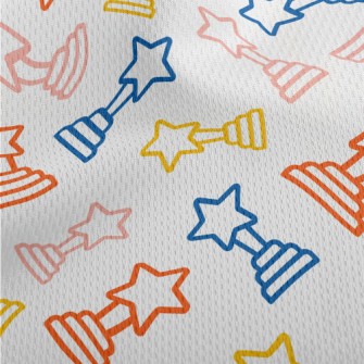 Color Line Star Trophy Athletic Mesh Flat Back
