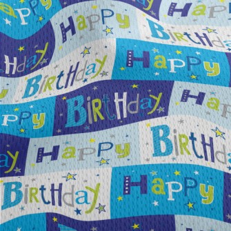 Happy Birthday Cartoon Athletic Mesh Flat Back