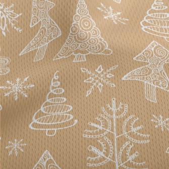 Detailed Christmas Tree And Sn Athletic Mesh Flat Back