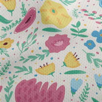 Hand Drawn Doodle Colorful Flo Athletic Mesh Flat Back