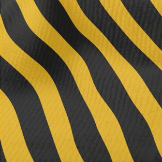 Yellow And Black Warning Strip Terry
