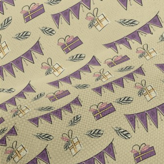 Hand Drawn Textured Birthday G Performance Linen