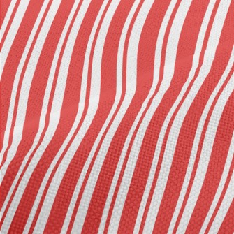 Red Christmas Stripes Performance Linen