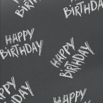 Hand Drawn Crayon Happy Birthd Twill