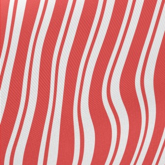 Red Christmas Stripes Twill