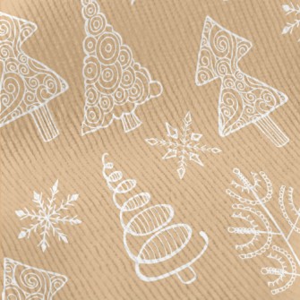 Detailed Christmas Tree And Sn Standard Corduroy