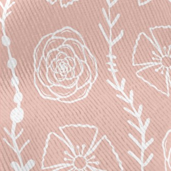 Delicate Line Flowers Standard Corduroy
