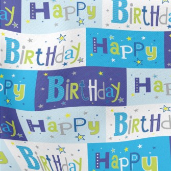 Happy Birthday Cartoon Stretch Ponte