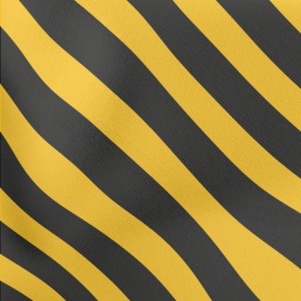 Yellow And Black Warning Strip Stretch Ponte