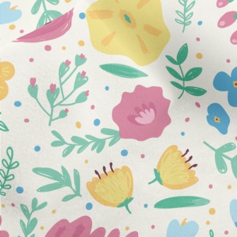 Hand Drawn Doodle Colorful Flo Micro Fleece