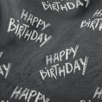 Hand Drawn Crayon Happy Birthd Minky