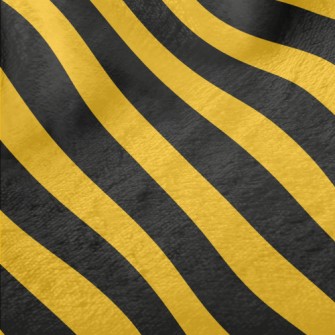 Yellow And Black Warning Strip Minky