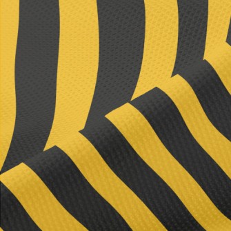 Yellow And Black Warning Strip Piqué