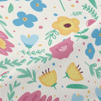 Hand Drawn Doodle Colorful Flo Piqué