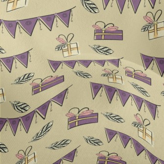 Hand Drawn Textured Birthday G Lightweight Performance Linen