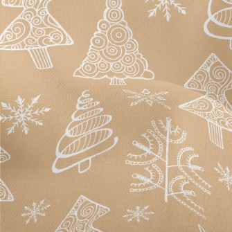 Detailed Christmas Tree And Sn Lightweight Performance Linen