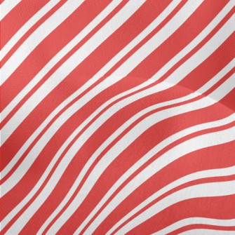 Red Christmas Stripes Lightweight Performance Linen