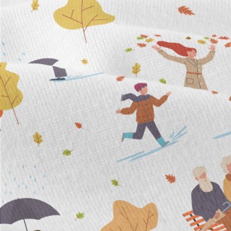 Various Passers-by In Autumn Modern Jersey